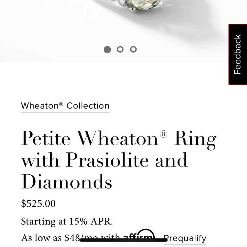 David Yurman Petite Wheaton Ring With Prasiolite View 3